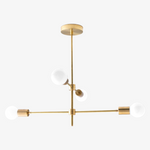 Load image into Gallery viewer, Mobilux Line Black and Brass Chandelier - Contemporary Globe Ceiling Hanging Light
