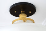 Charger l&#39;image dans la visionneuse de galerie, Geotower Glass Brass Ceiling Light - Opal Glass Schoolhouse Shade - Modern Elegance
