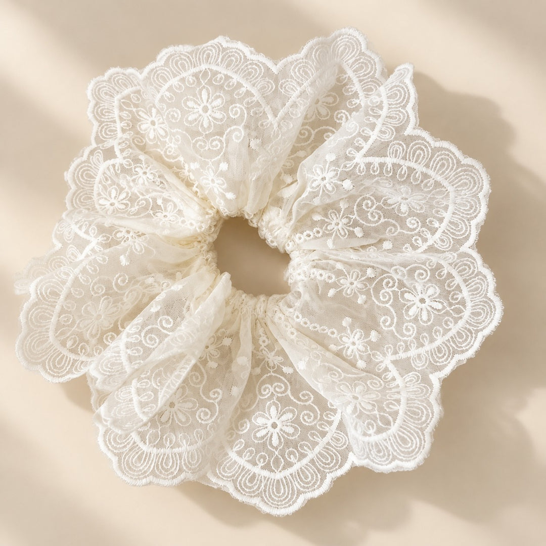 Vintage Lace Lamp Shade Covers with Bows, Pearls & Floral Details