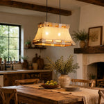 Cargar imagen en el visor de la Galería, Rustic restaurant pendant light over wooden table