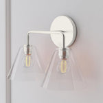 Cargar imagen en el visor de la Galería, Aplique de pared Conica Cone: iluminación moderna de vidrio de 1, 2 y 3 luces
