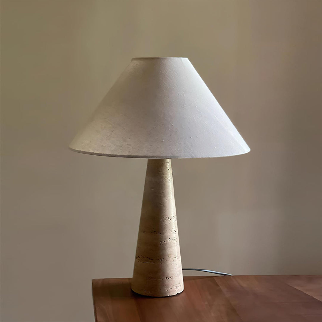 Lulu Tischlampe aus Travertin