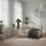 Load image into Gallery viewer, Weavara Fabric-Covered Modern Accent Table Lamp for Nightstands and Desks