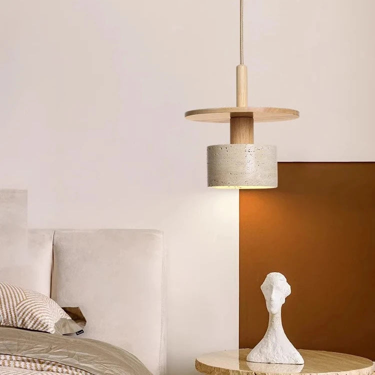 Travertin Vintage Retro Stil Pendelleuchte