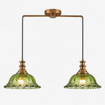 Cargar imagen en el visor de la Galería, Vintage Fluted Glass Pendant Light for Kitchen &amp; Dining
