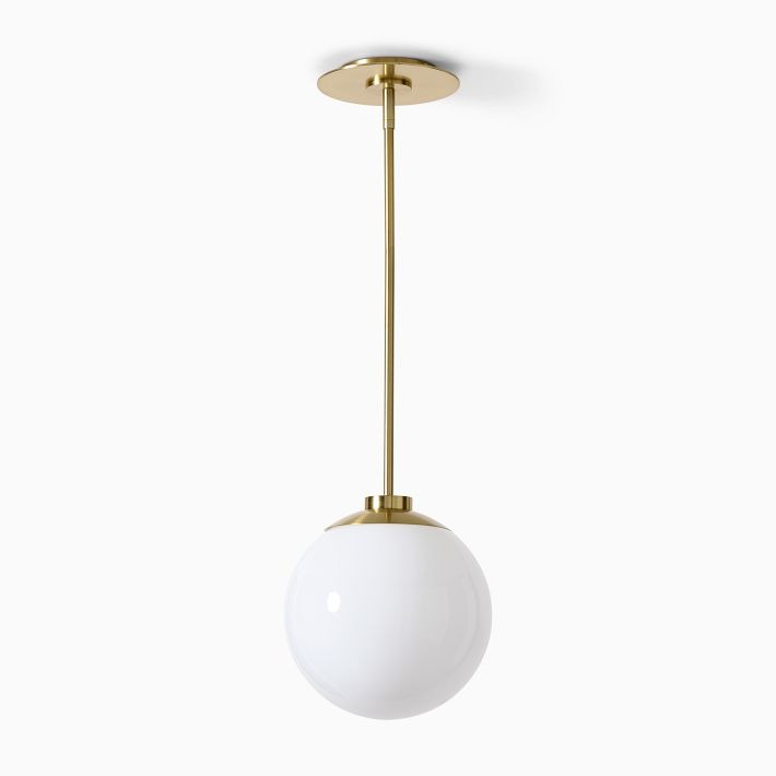 Lámpara colgante Rivolence Globe: elegante iluminación de latón