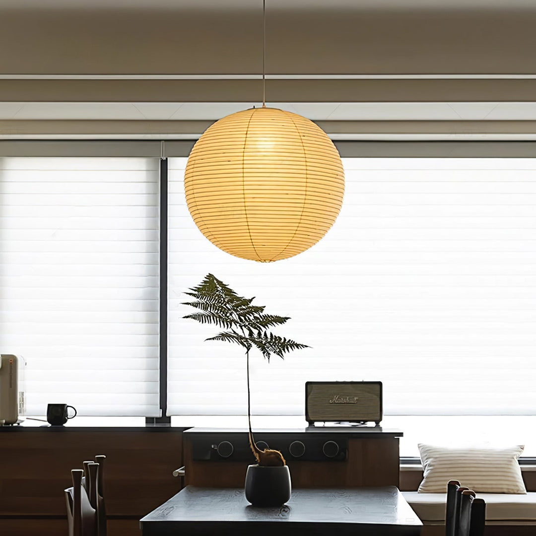 White Paper Lantern Plug-In Pendant