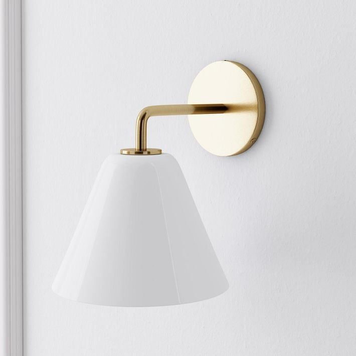 Aplique de pared Conica Cone: iluminación moderna de vidrio de 1, 2 y 3 luces