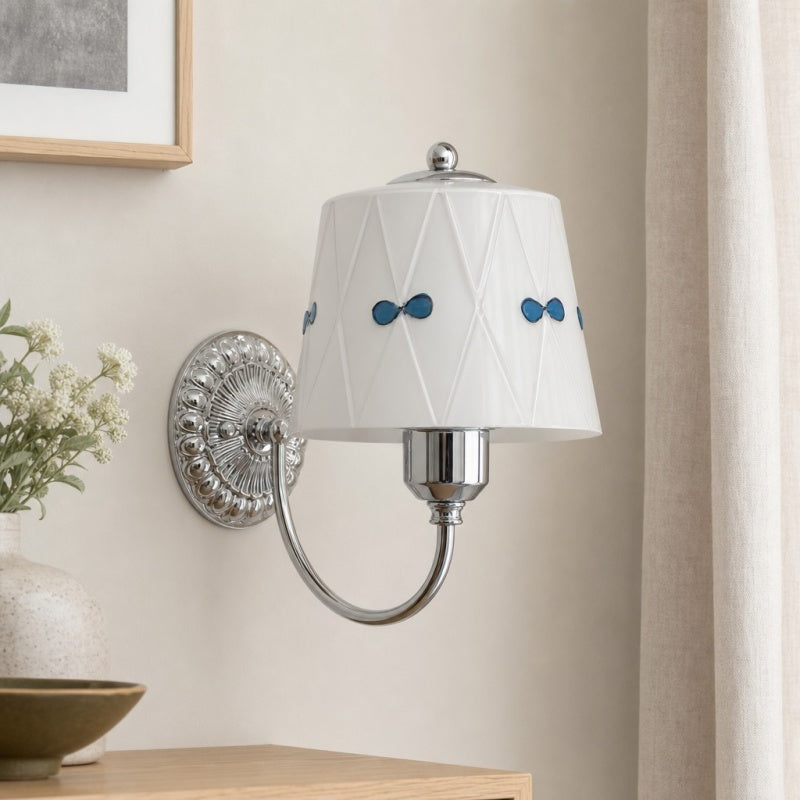 Billa Bow Knot Glass Wall Lamp – Vintage Artistic Design for Bedroom Hallway