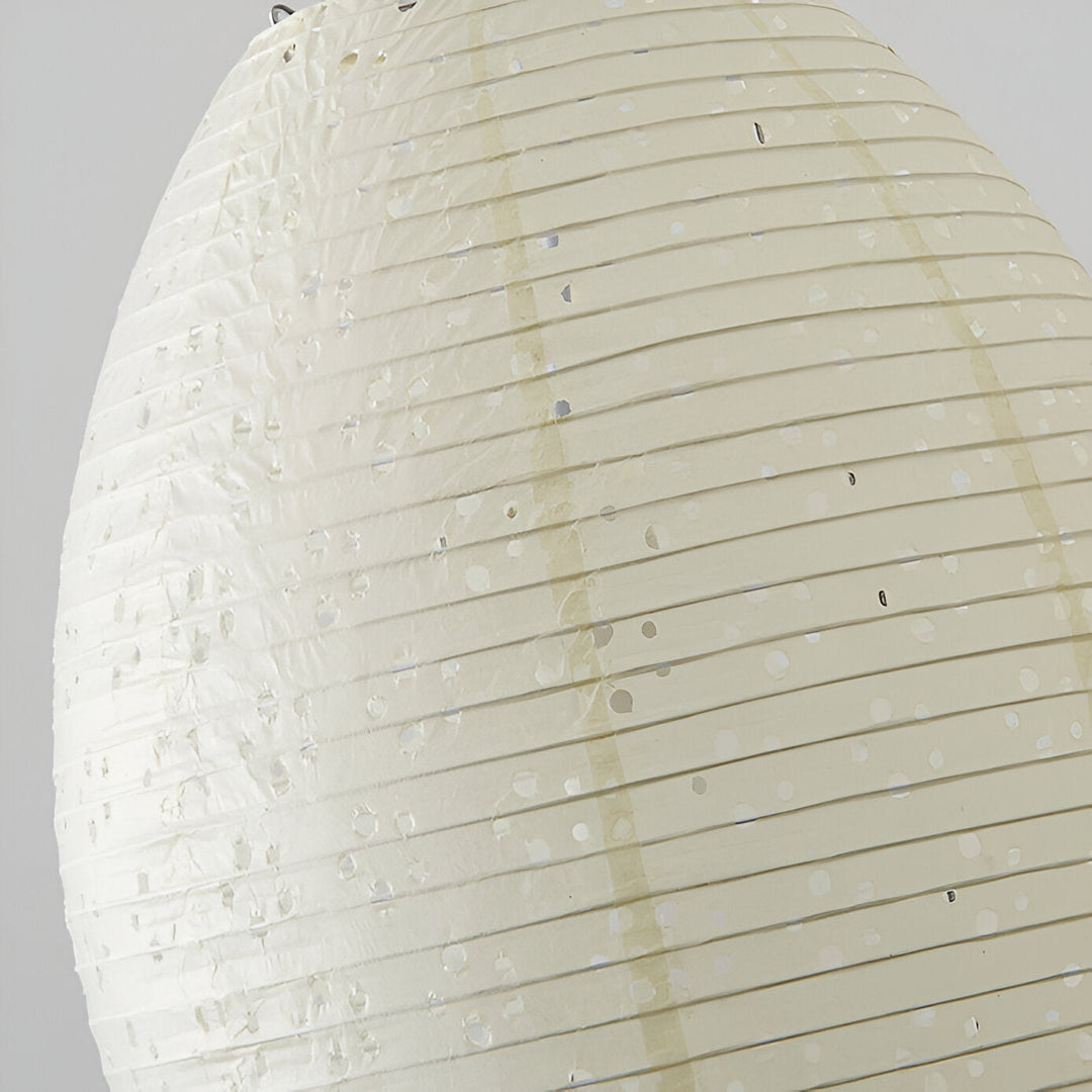 Traditionelle Japandi Wabi-Sabi Elliptische Papier Pendelleuchte