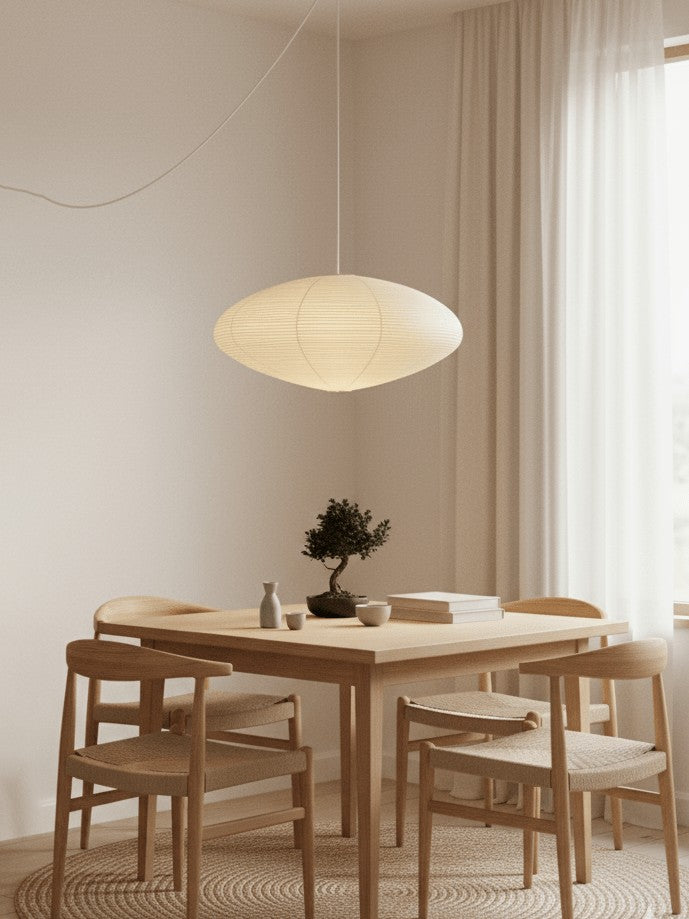 Mulberry Paper Plug-In Pendant Light
