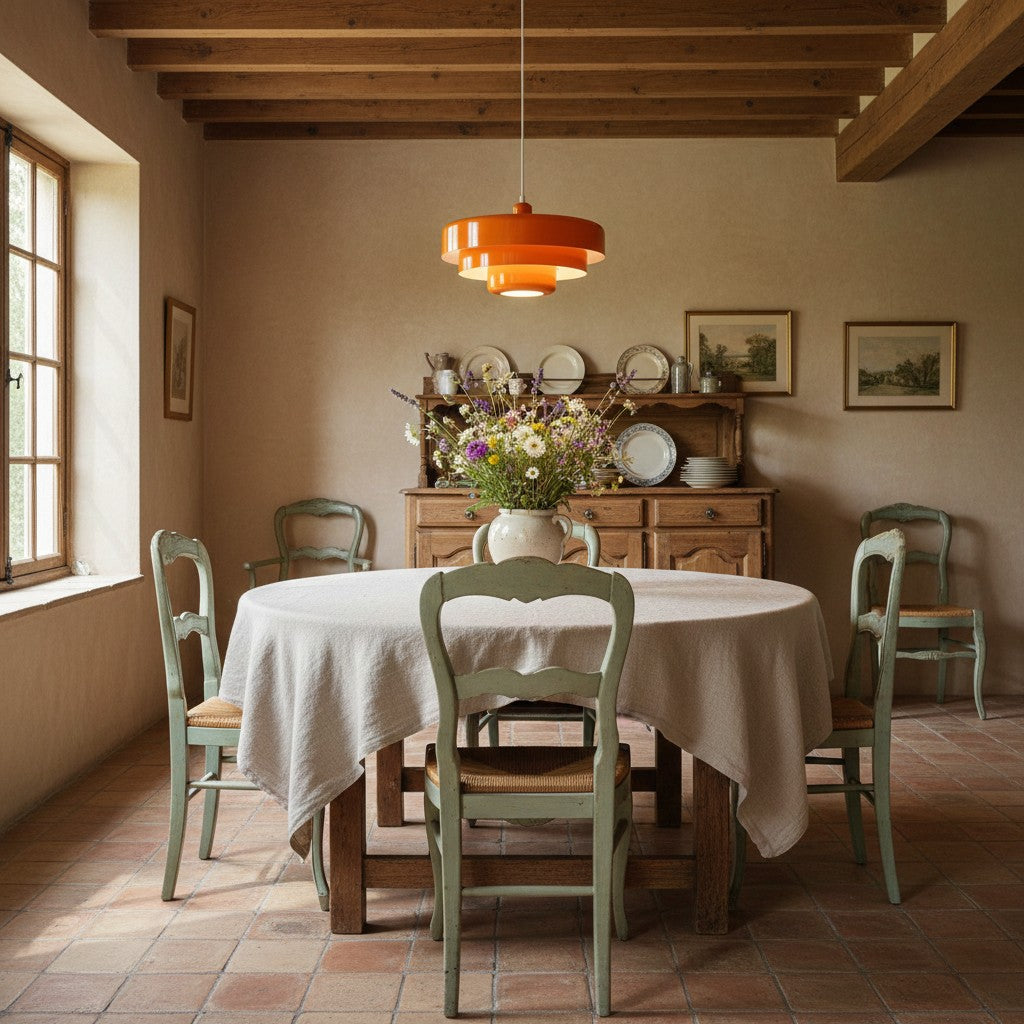 Lámpara Colgante Malero de Tres Capas con Macarons - Iluminación Moderna en Forma de Disco para Comedor o Salón N52