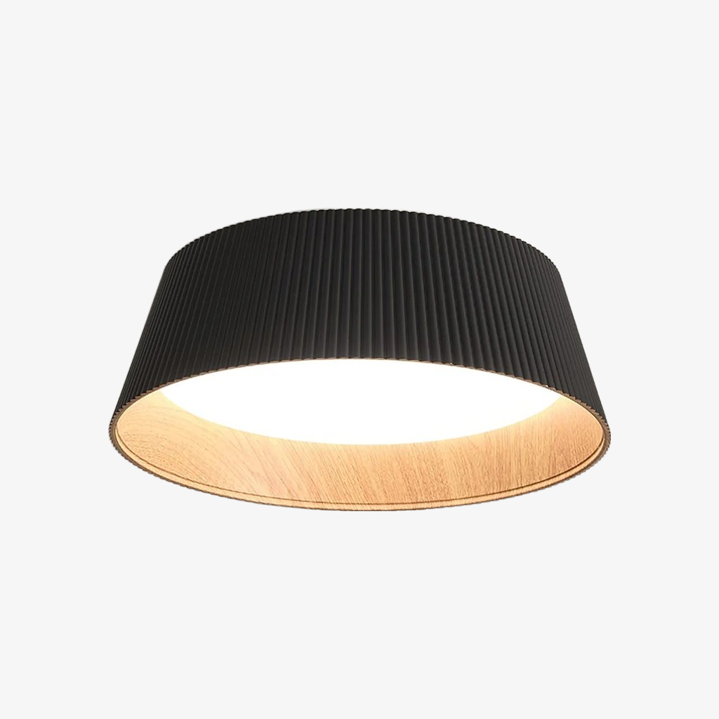 Lampe Plafonnier Moderne à Abat-Jour Cannelé Texturé Ribravo - Lampe Minimaliste Moderne pour Salon