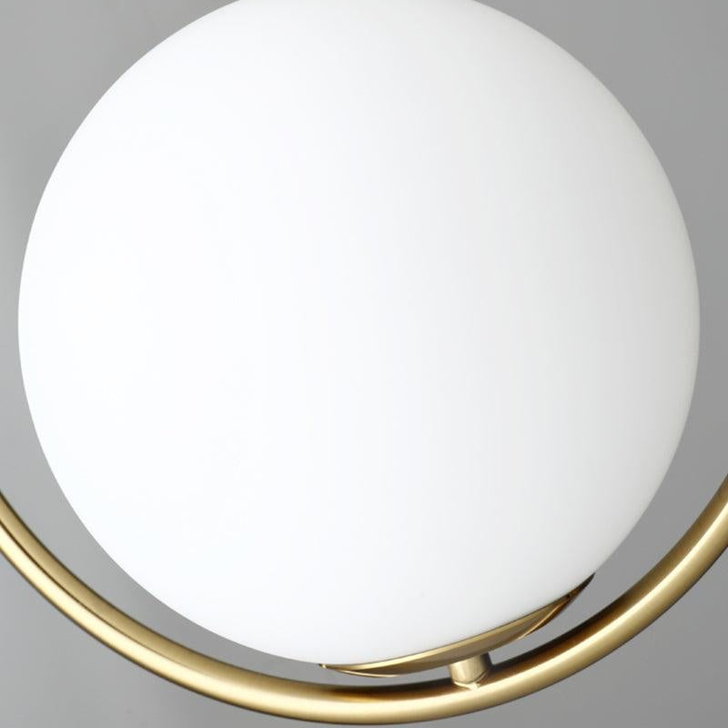Pearl Glass Sphere Brass Plug-In Pendant