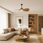 Cargar imagen en el visor de la Galería, Designer Hat Two-Blade Ceiling Fan Light scene image