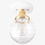 Charger l&#39;image dans la visionneuse de galerie, Glorica Glass Retro Globe Ceiling Light - Vintage Industrial Home Lighting
