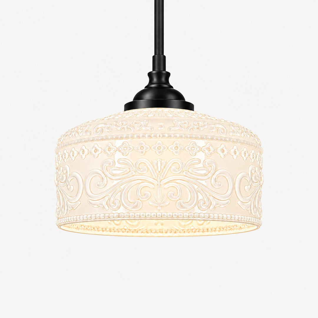 Vintage Adjustable Glass Pendant Light