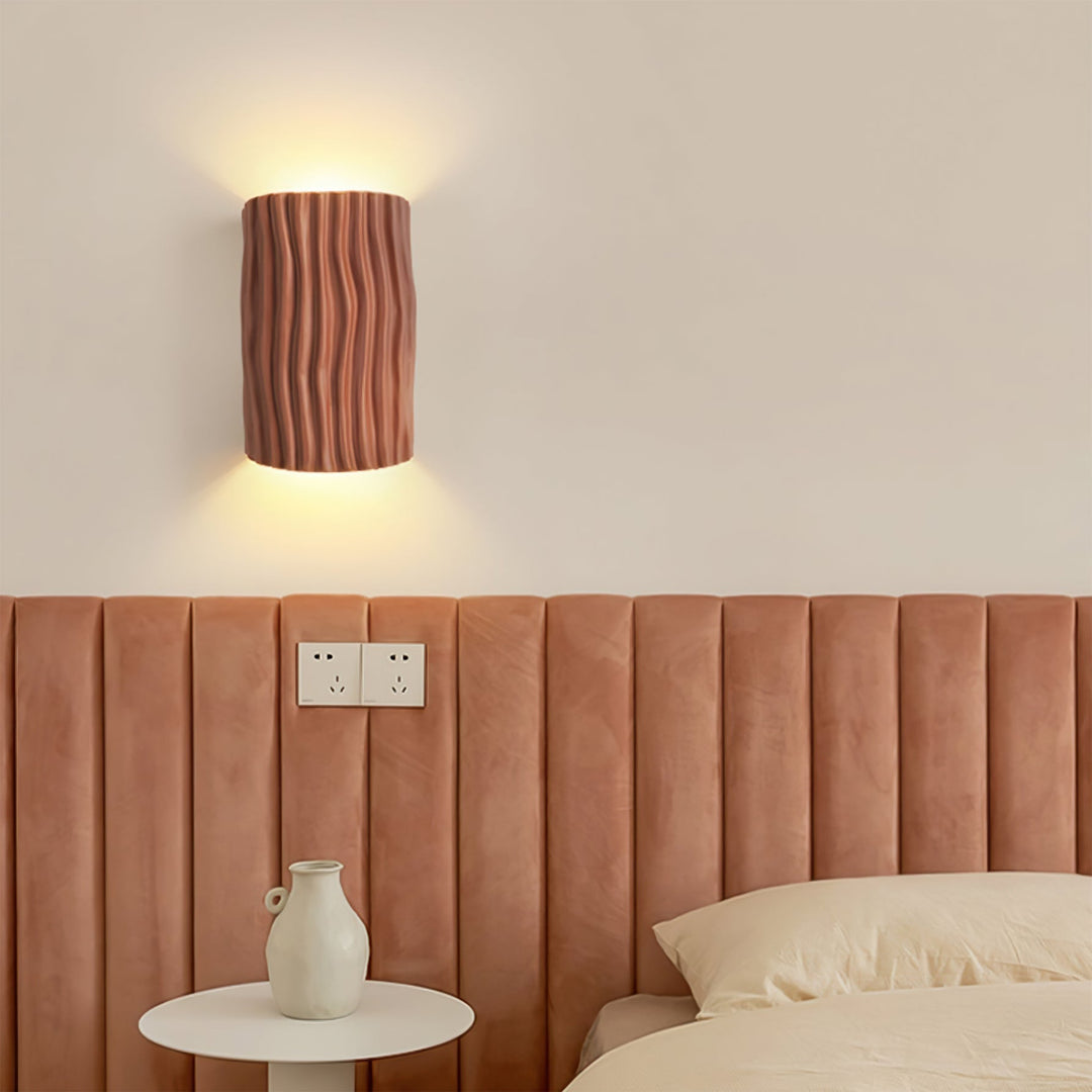 Luz de Pared de Resina Japandi Curva Claridad