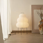 Load image into Gallery viewer, Japanese Wabi Sabi White Rice Paper Table Lamp