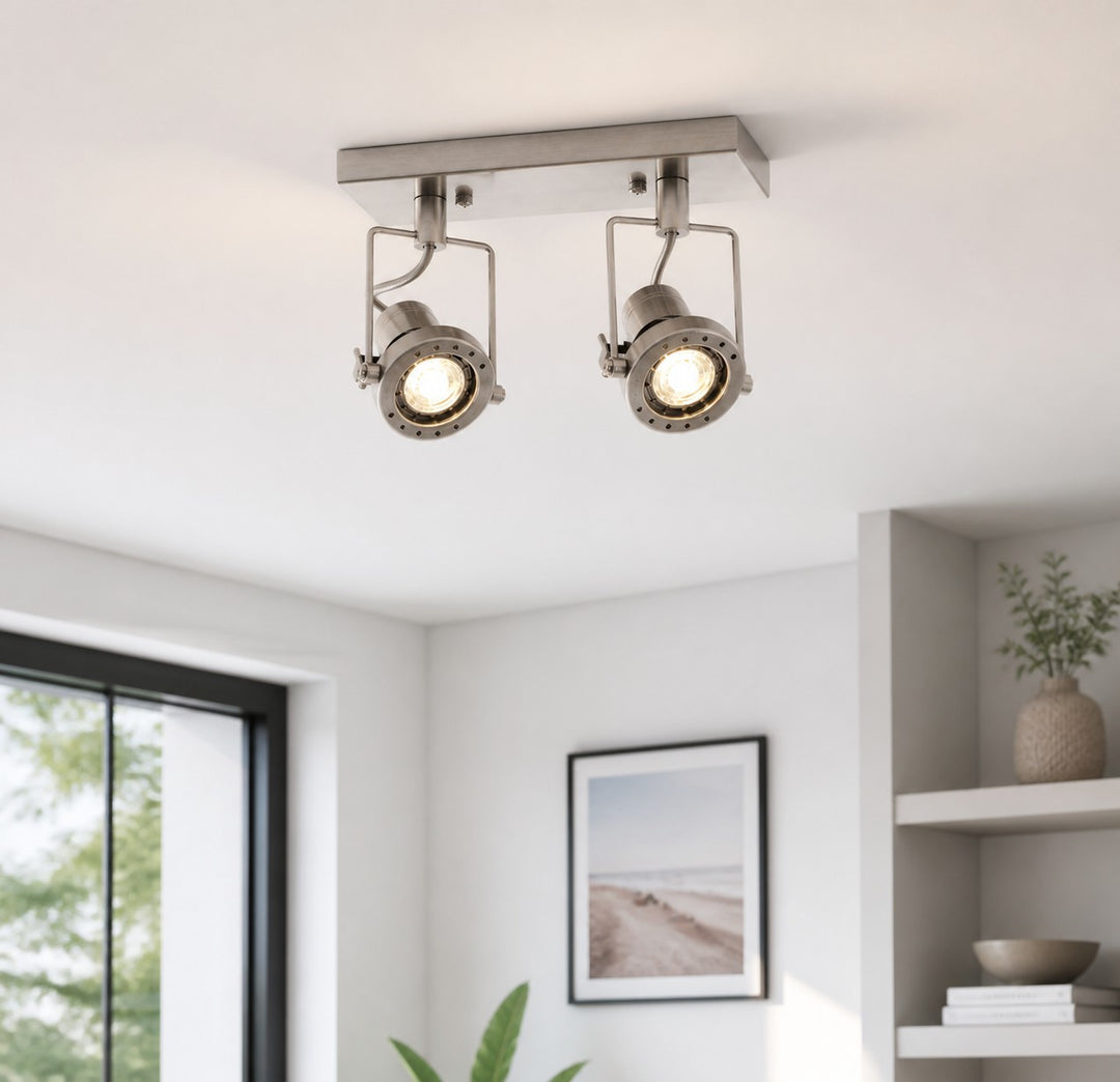 Bauhaus Brushed Nickel Adjustable Spotlight