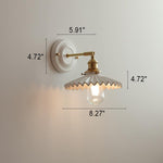 Cargar imagen en el visor de la Galería, Lámpara de pared vintage de cerámica japonesa de latón con una luz

