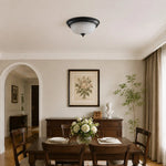Bild in Gallery-Viewer laden, Vintage flush mount ceiling light installed above a dining table