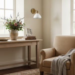 Bild in der Galerieansicht laden, Conique Metal  Wall Sconce - White Metal Shade - Industrial Modern Lighting
