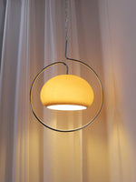 Load image into Gallery viewer, Rounded Glass Chrome Swag Pendant Light