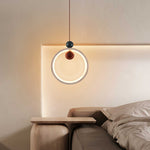 Load image into Gallery viewer, Travertine Circular Form Plug-In Pendant