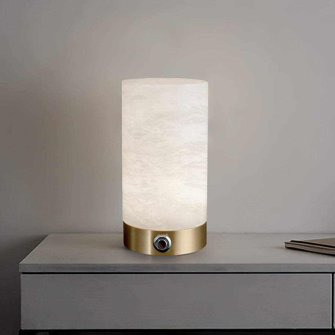 Totem Alabaster Tischlampe (eingebauter Akku)