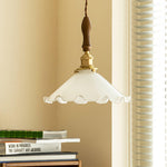 Load image into Gallery viewer, White Sculptural Glass Plug-In Pendant
