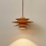 Load image into Gallery viewer, Layered Wood Plug-In Swag Pendant
