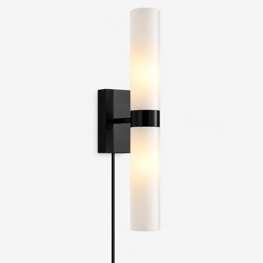 Modern Double Tube Design Plug-In Wall Sconce