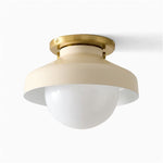 Charger l&#39;image dans la visionneuse de galerie, Plafonnier encastré Hanton – Luminaire minimaliste moderne avec abat-jour en verre laiteux et métal 

