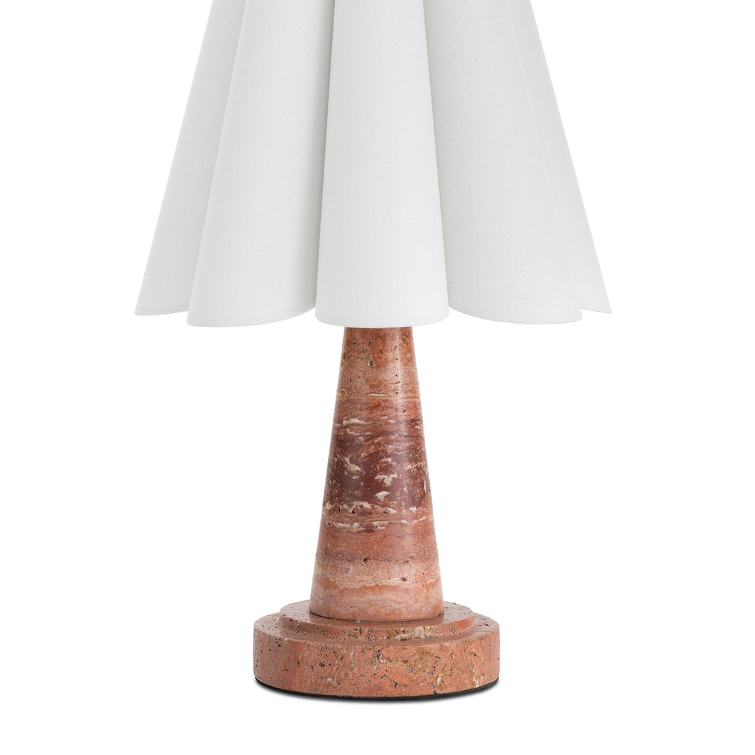 Lampe de table plissée Shadon en marbre