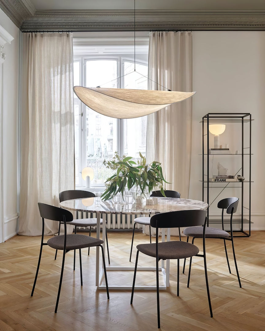 White Silk Cloth Plug-In Pendant Lamp