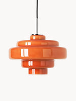 Load image into Gallery viewer, Koloro Modern Art-Inspired Curved Glass Pendant Fixture - Transitional Style Lighting for Living Spaces
