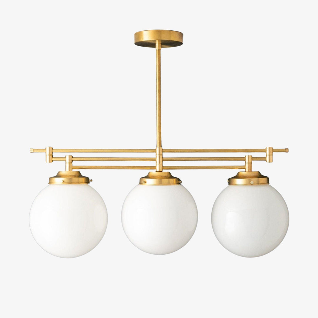 Glorica Glass Frosted Globe Pendant Light - Art Deco Hanging Light for Home