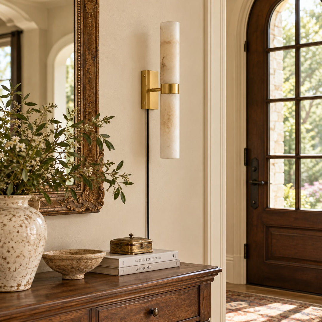 Modern Double Tube Design Plug-In Wall Sconce