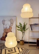 Bild in Gallery-Viewer laden, Beige Mulberry Paper Swag Pendant Light