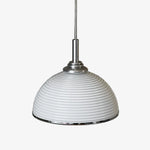 Load image into Gallery viewer, White ribbed pendant shade product view