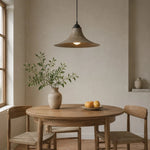 Load image into Gallery viewer, Black iron pendant lamp in a compact dining corner