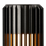 Cargar imagen en el visor de la Galería, Fluted Shade Square Plate Aluminium Outdoor Sconce