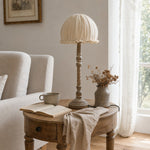 Load image into Gallery viewer, Pleated shade table lamp in reading corner