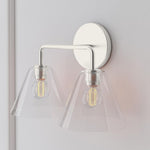 Cargar imagen en el visor de la Galería, Aplique de pared Conica Cone: iluminación moderna de vidrio de 1, 2 y 3 luces
