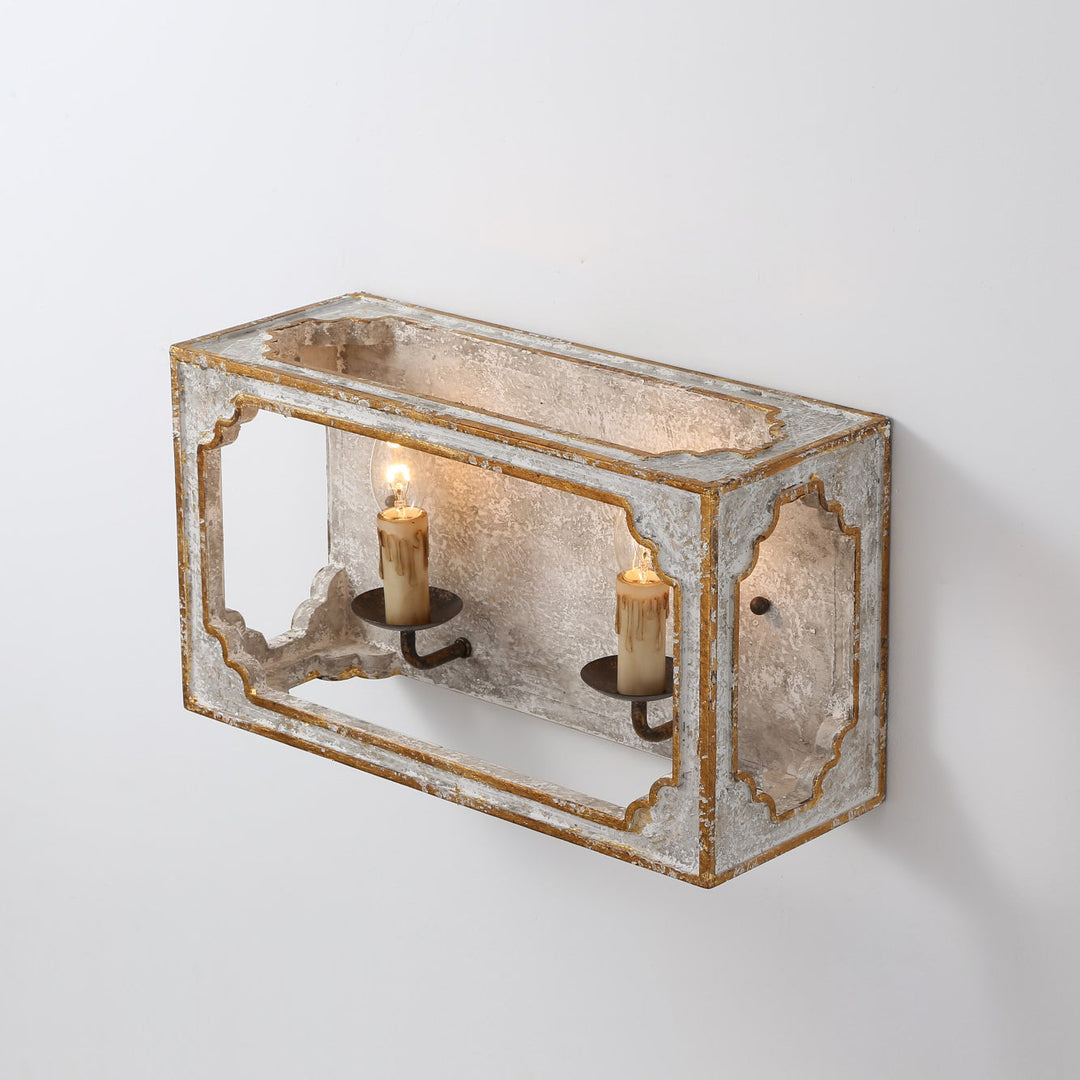 Applique cube rustique bohème