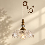 Bild in Gallery-Viewer laden, Verdoma Flower Glass Plug-in Pendant Light