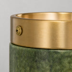 Load image into Gallery viewer, Brass tone metal rim and screw detail