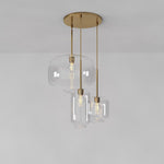 Load image into Gallery viewer, Lumivelle Pebble Glass Chandelier - 3-Light Modern Pendant Style
