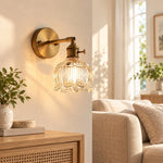 Load image into Gallery viewer, Ribbed Glass Wall Sconce